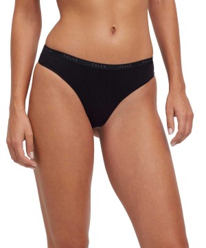 Falke 2-Pack Thong Daily Comfort Panties & Slips Dames Zwart | NEV-384507