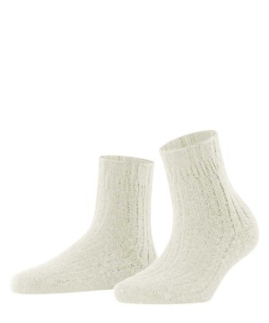 Falke Bedsock Rib House socks Sokken Dames Wit | GVL-149857