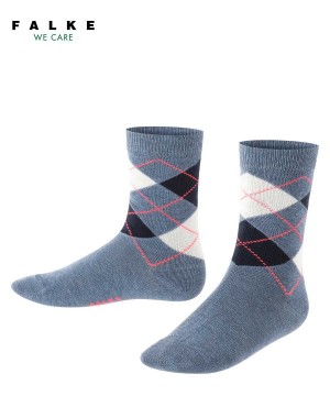 Falke Classic Argyle Socks Sokken Kinderen Blauw | XSR-735941