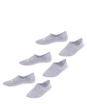 Falke Cool Kick 3-Pack Invisibles No Show Socks Kinderen Grijs | OMU-170984