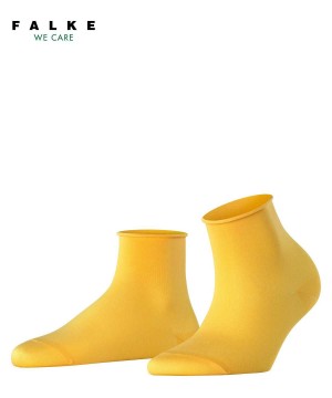 Falke Cotton Touch Short sock Sokken Dames Geel | UQD-584601