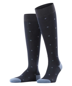 Falke Dot Knee-high Socks Sokken Heren Blauw | TXF-203746