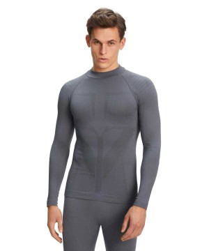 Falke Long sleeve shirt Warm Long Sleeve T-Shirts Heren Zwart | PTU-095243