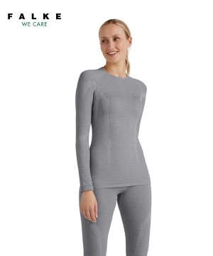 Falke Long sleeve shirt Wool-Tech Overhemd Met Lange Mouwen Dames Grijs | DOE-094782
