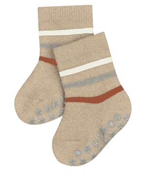 Falke Multi Stripe House socks Sokken Baby Beige | ZGS-850724