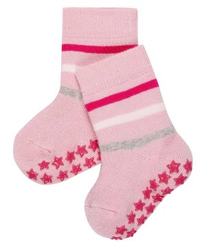 Falke Multi Stripe House socks Sokken Baby Roze | SVW-817602