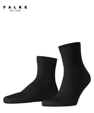 Falke Run Rib Short sock Sokken Dames Zwart | TEX-504392