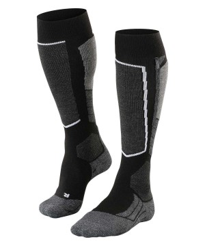 Falke SK2 Intermediate Cashmere Skiing Knee-high Socks Sokken Heren Zwart | GRZ-940657