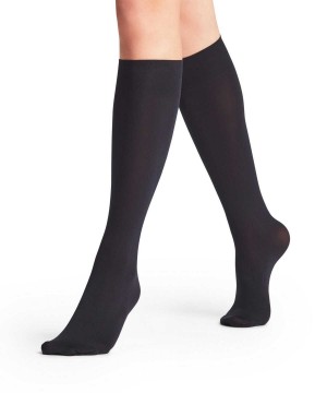 Falke Seidenglatt 40 DEN Knee-high Socks Sokken Dames Blauw | JNL-498152