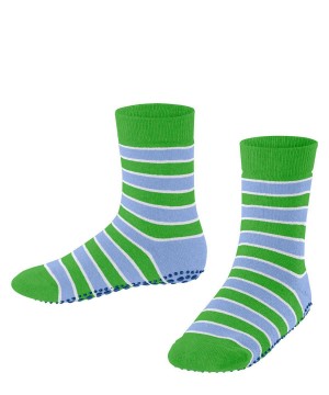 Falke Simple Stripes House socks Sokken Kinderen Groen | PXR-091867