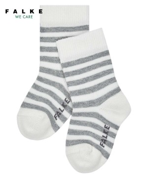 Falke Stripe Socks Sokken Baby Wit | QBK-835246