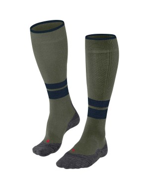 Falke TK Compression Energy Trekking Knee-high Socks Sokken Heren Groen | GTX-137260