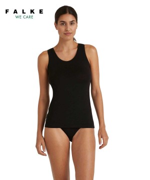 Falke Top Round-neck Daily ClimaWool Bras & Tops Dames Zwart | NWY-752610