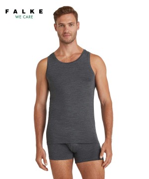 Falke Top Round-neck Daily ClimaWool Vest Heren Grijs | ISN-019436
